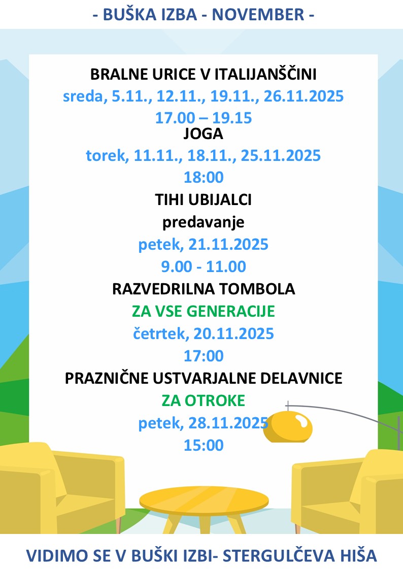 BUŠKA IZBA program november 2025